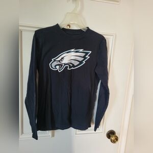 Kids Philadelphia Eagles Shirt Size M 10-12 Long Sleeve